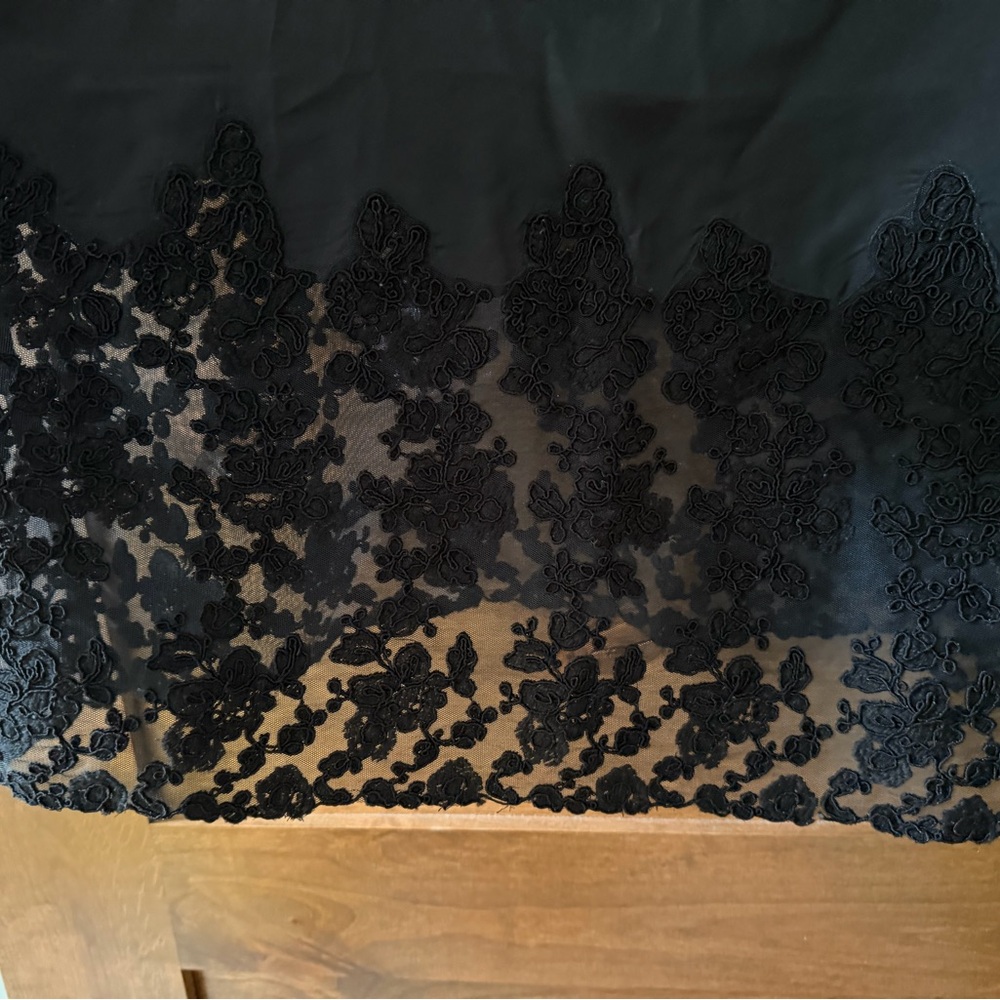THE GREAT. Black Lace Detail midi dress - Picture 13 of 13